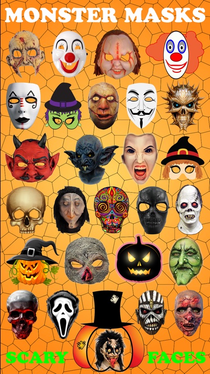 Halloween Monster Masks Photo Sticker Maker