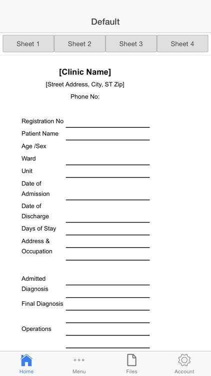 Patient Sheet