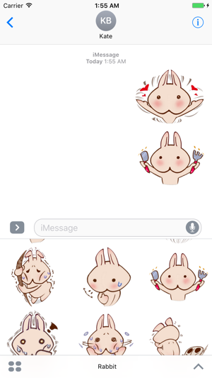 Rabbit Stickers for iMessage(圖2)-速報App