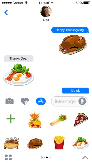 How to cancel & delete Food Stickers - Thanksgiving Food Emoji from iphone & ipad 2