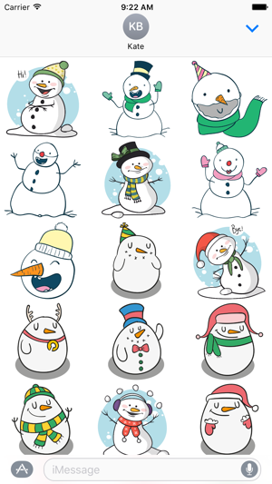 Snowman hand drawn for Christmas - Fx Sticker(圖2)-速報App