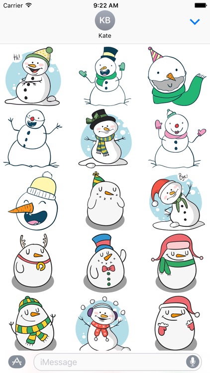 Snowman hand drawn for Christmas - Fx Sticker