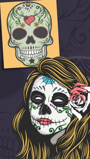 Sugar Mexican skull coloring for adults - Pro(圖1)-速報App