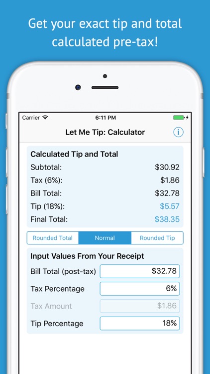 Let Me Tip: Calculator