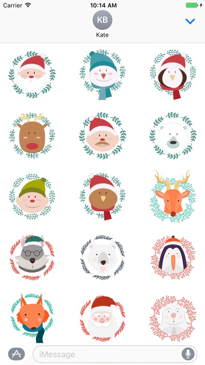 Funny face Christmas characters - Fx Sticker