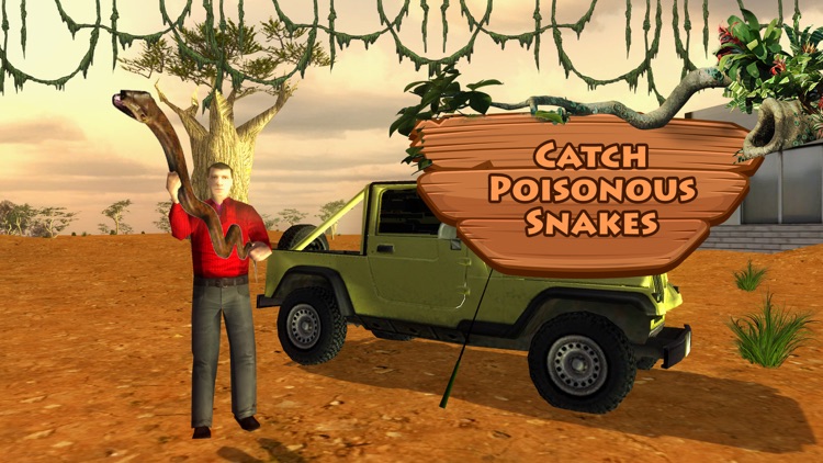 Snake Catcher Simulator & Wildlife Jeep Drive Game screenshot-4