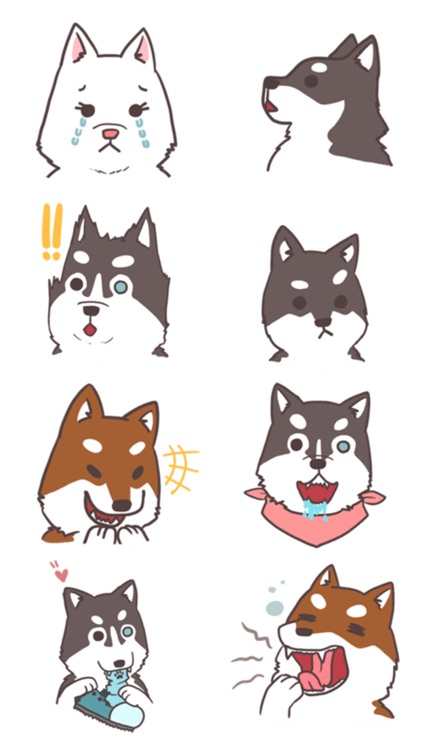 Husky Family - Funny Stickers! screenshot-3