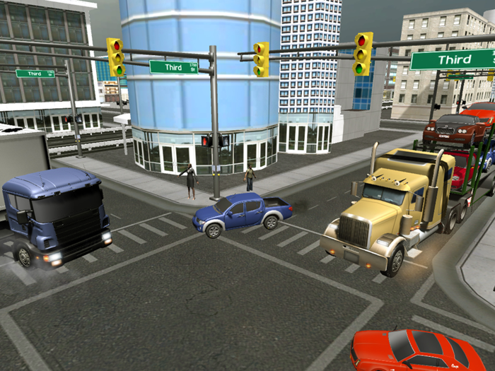 Extreme Driving Car Transporter Truck 3D