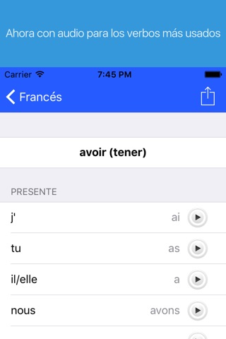 French Verb Conjugator Pro screenshot 3