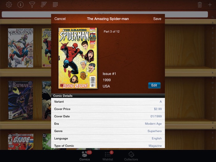 Comic Book Collectors for iPad
