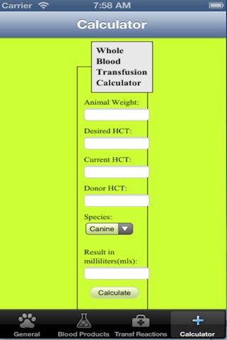 Vet Blood Transfusion screenshot 2