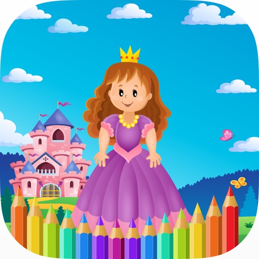 Princess Coloring Book - Paint Learning For Kids iOS App