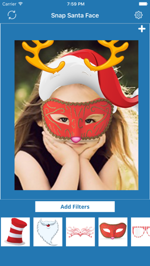 Snap Santa Face -Cute Emoji, Stickers, Santa Faces(圖1)-速報App