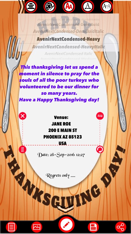 Thanksgiving Invitation Cards Maker screenshot-3