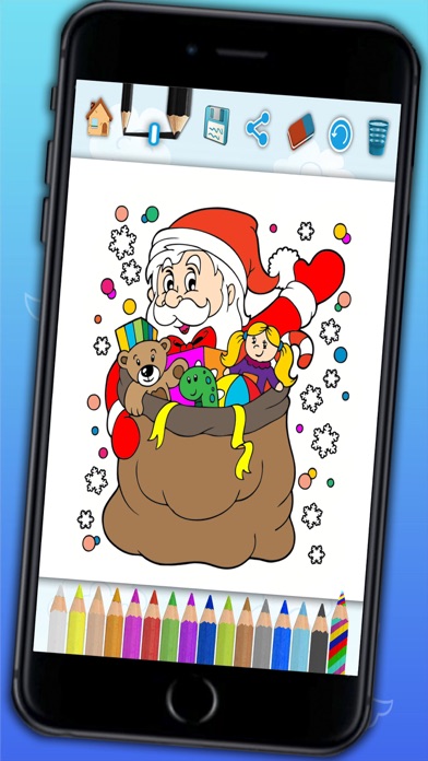 How to cancel & delete Draws to paint Xmas - Christmas coloring book for children with marker magic from iphone & ipad 4