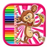 Peter Monkey Coloring Book Draw Game Free For Kids