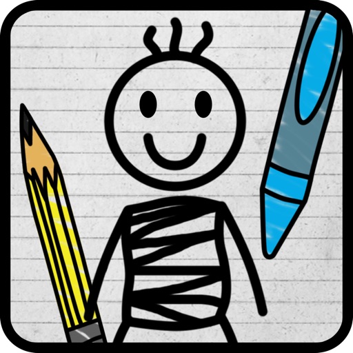 Stick-Man Doodle Danger Draw-ing Kid Jump-ing game iOS App