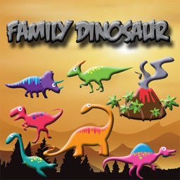 Kids Coloring Book Family Dinosaur