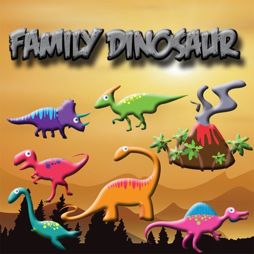 Kids Coloring Book Family Dinosaur iOS App