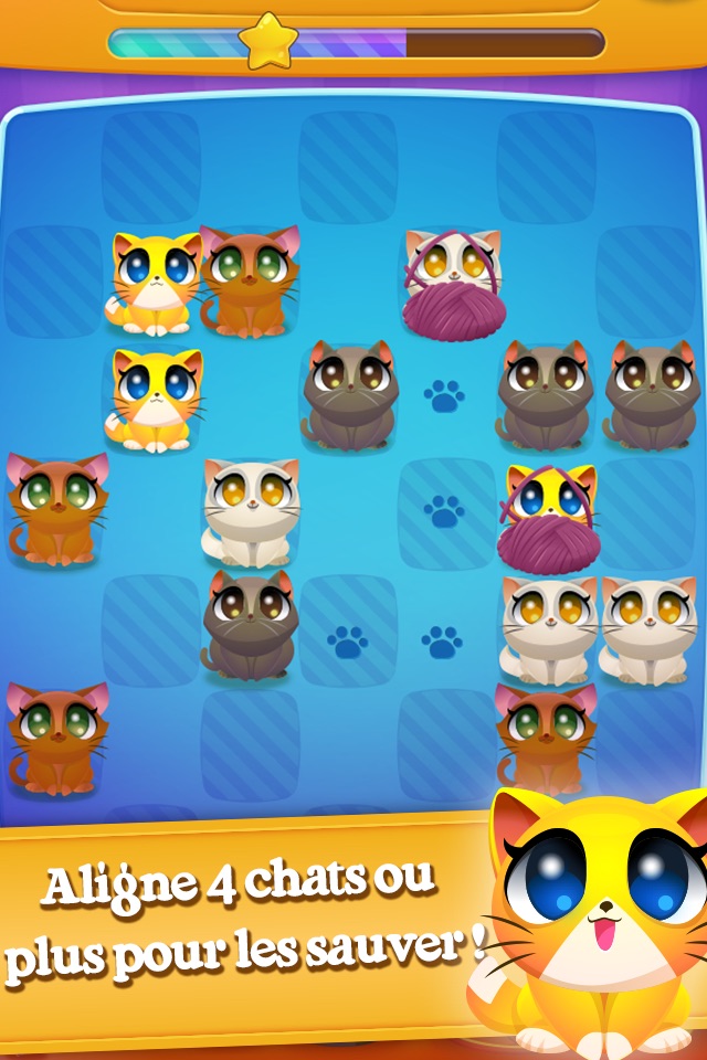 Cute Cats Match-4 screenshot 2