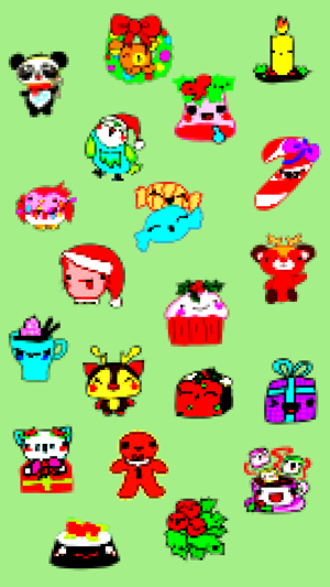 Cute Pixel Art Christmas Stickers(圖2)-速報App