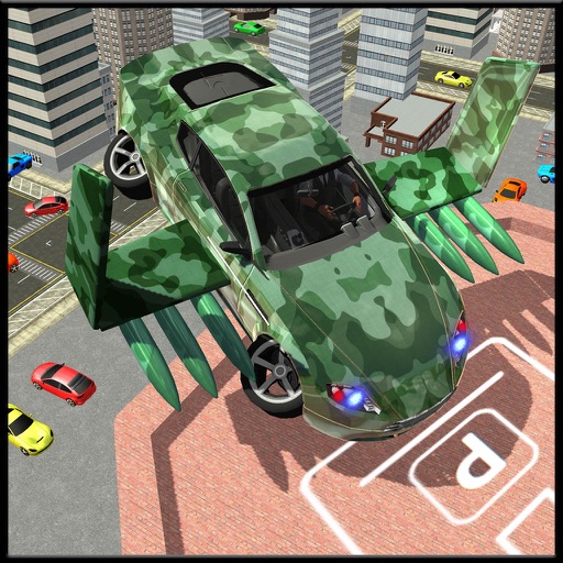 Army Rooftop Flying Car Parking 3D iOS App