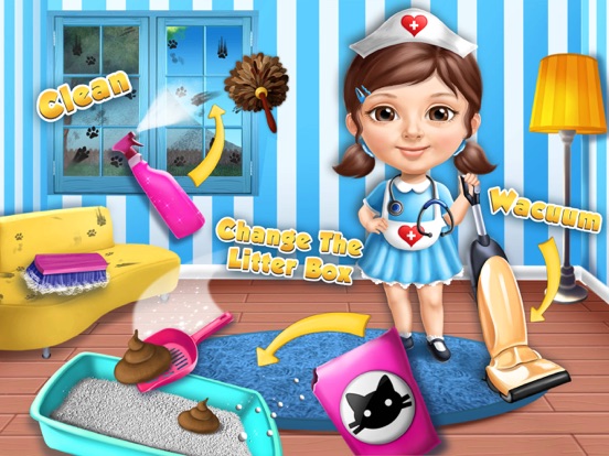 Игра Sweet Baby Girl Cat Shelter – Pet Vet Doctor Care