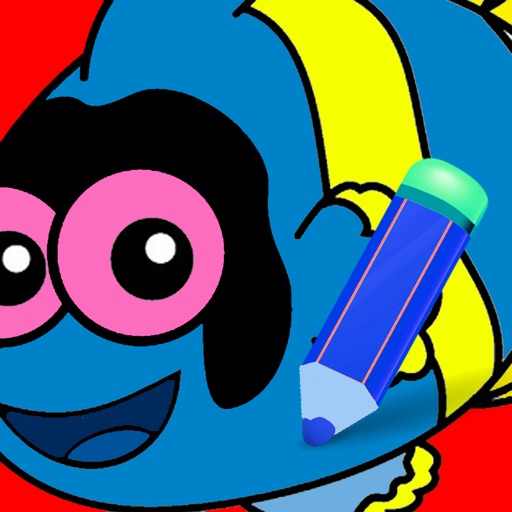 Draw Game Fish Animal Coloring Page Dory Version Icon