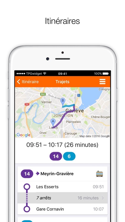 TPGwidget - raccourcis pour arrêts TPG