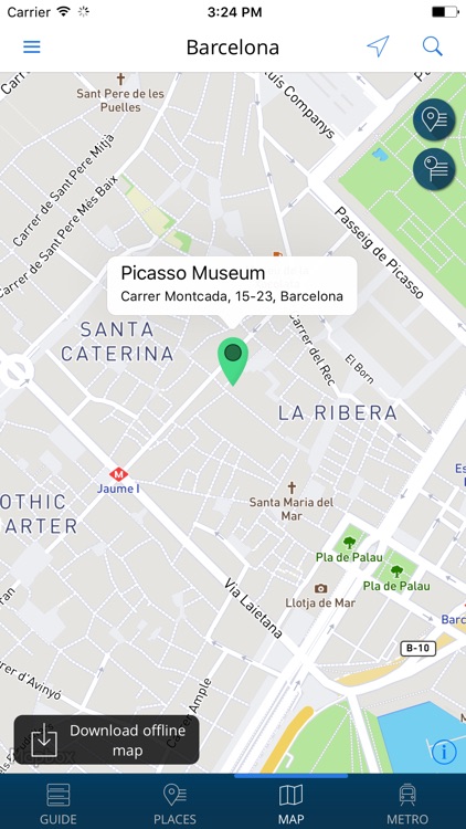 Barcelona Travel Guide with Offline Street Map screenshot-3