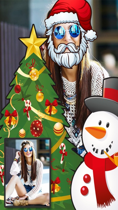 スナップクリスマス面白い顔のフィルターとレンズ プロ Iphoneアプリ Applion