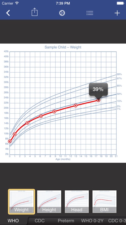 Growth: charts for baby and child tracking screenshot-3