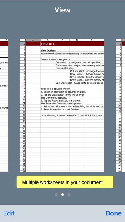 Calc XLS Spreadsheet