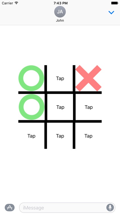 Tic Tac Toe for Message