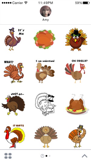Turkey Stickers - Thanksgiving Turkey fo