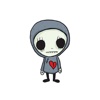 SkullGnome the Cute Grim Reaper Stickers