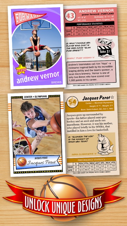 Basketball Card Maker (Ad Free) - Make Your Own Custom Basketball Cards with Starr Cards