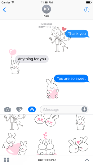 Cute Couple Stickers(圖1)-速報App