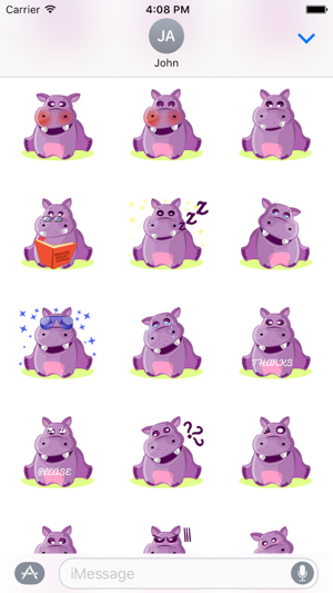 Hippo Cute Sticker(圖4)-速報App