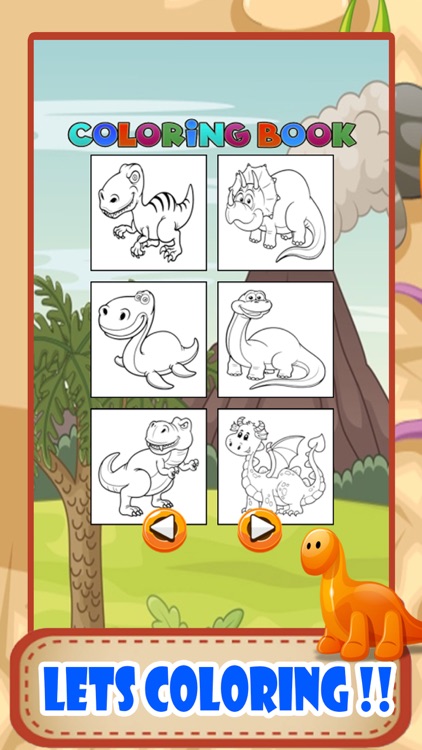 Dinosaur Coloring Pages Little Kids Painting Game