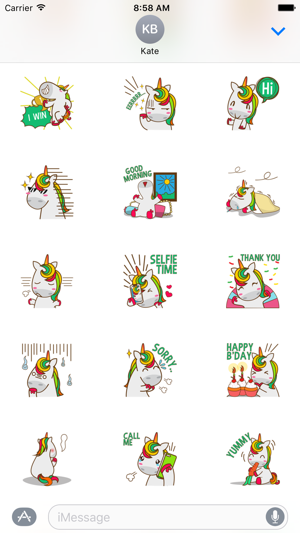 Unicorn Sweet And Cute Sticker For iMessages(圖2)-速報App