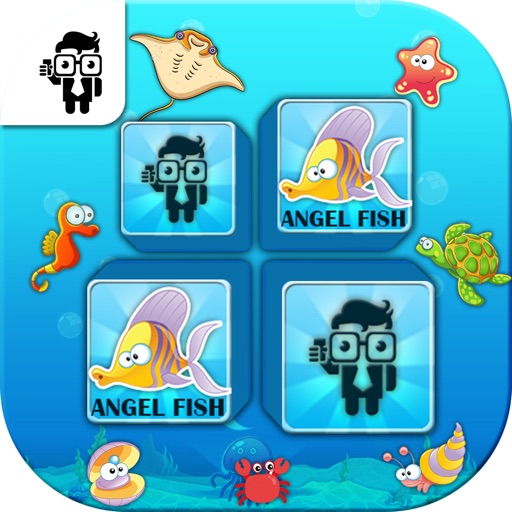 Match Sea Animal Cards Memory Game Icon