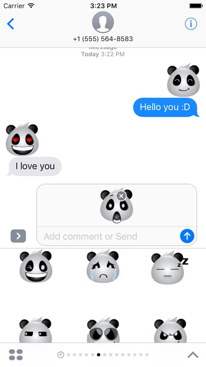 Panda Face Emoji - Sticker