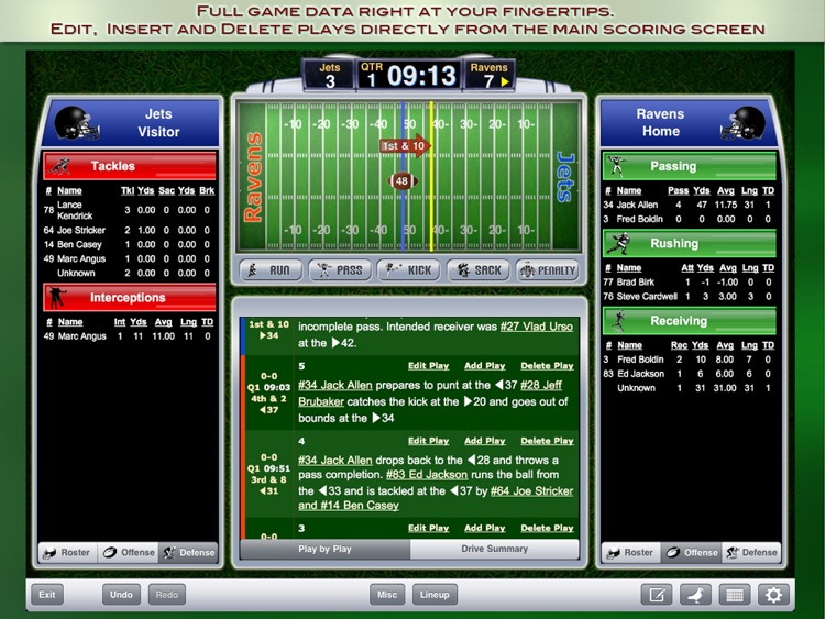 iScore Football Scorekeeper