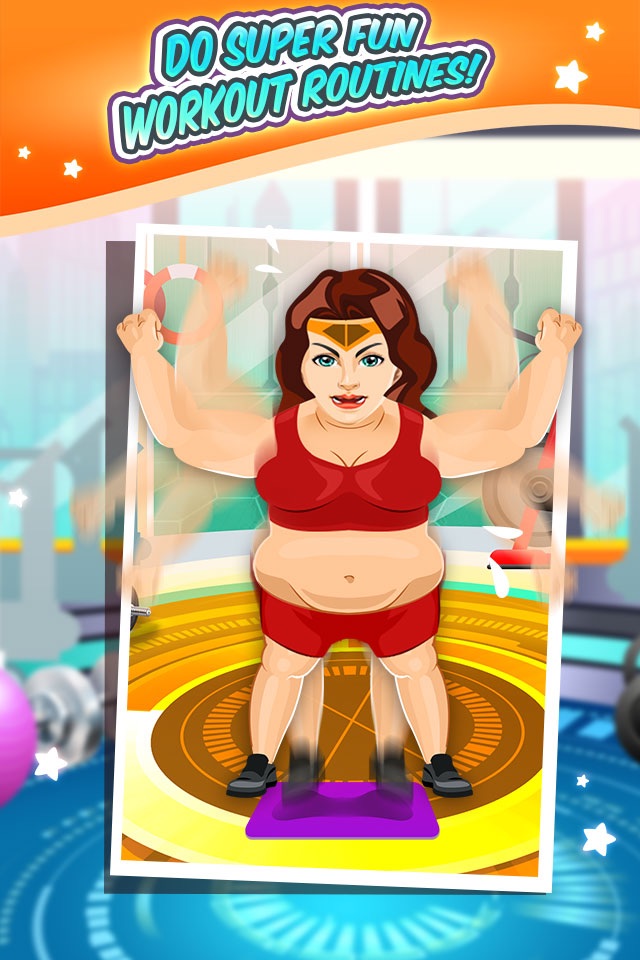 Superhero Fat to Fit Gym 2 - cool sport running & jumping games! screenshot 2