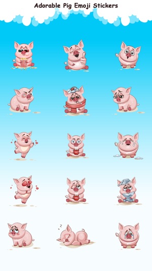 Adorable Pig Emoji Stickers(圖2)-速報App