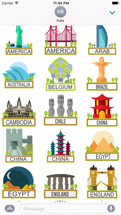 World Landmarks for Stickers - Beautiful Landscape