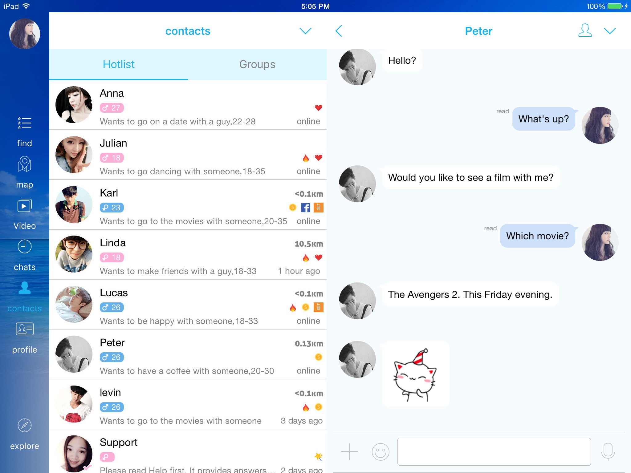 SayHi Chat Messenger HD screenshot 3
