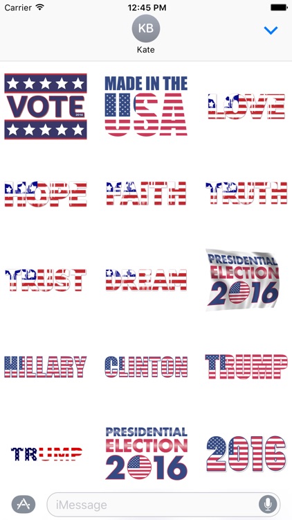 US elections 2016 - Cool stickers for imessage