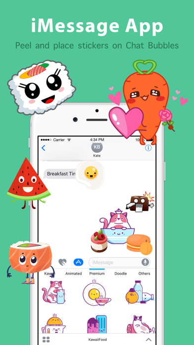 Kawaii Food Emoji Keyboard & Sticker Packs screenshot 2